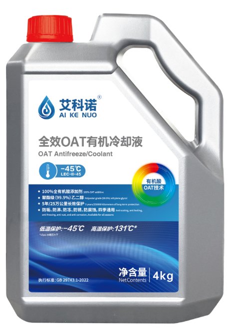 艾科诺全效 OAT 冷却液 4kg 装瓶身